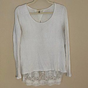 White Lacy Top